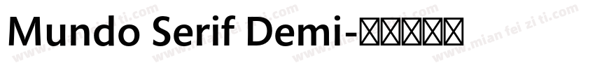 Mundo Serif Demi字体转换